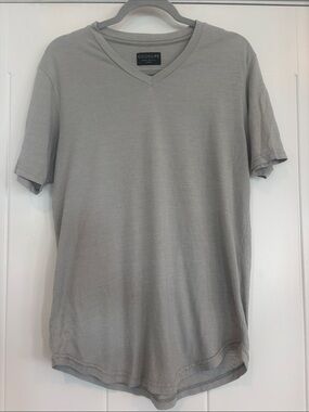 Goodlife Men's V-Neck T-Shirt in Gray Size Large